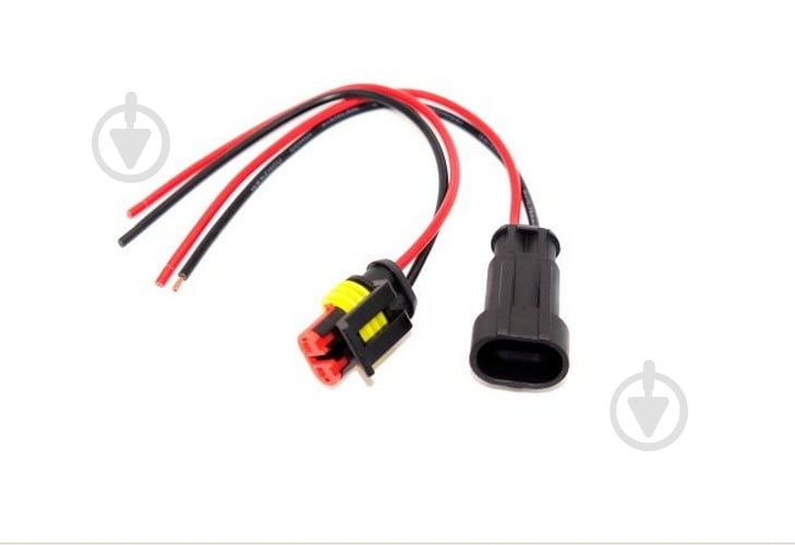 Роз'єми герметичні без заземлення EMT 2pin Superseal 1.5 з кабелем (штекер+гніздо) 1-1331 - фото 1