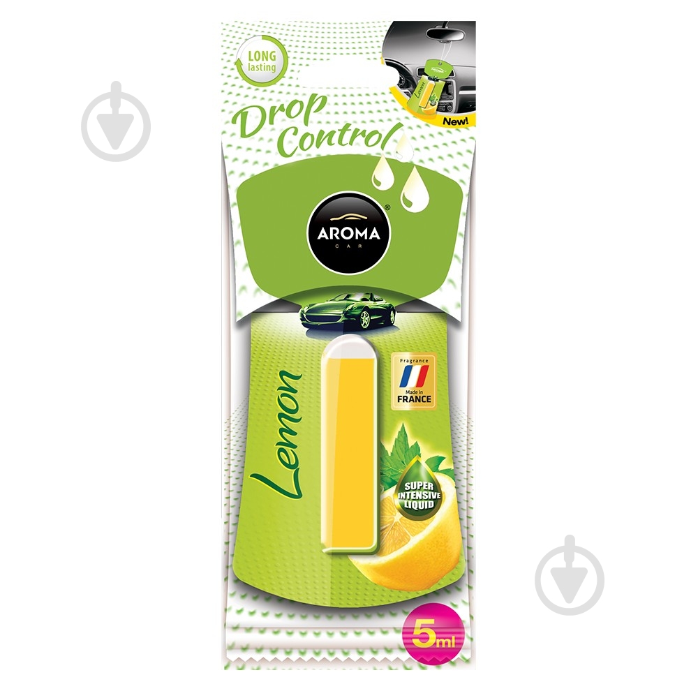 Ароматизатор на дзеркало Aroma Car Drop Control Lemon 5 мл - фото 1 Ароматизатор на дзеркало Aroma Car Drop Control Lemon 5 мл - фото 1