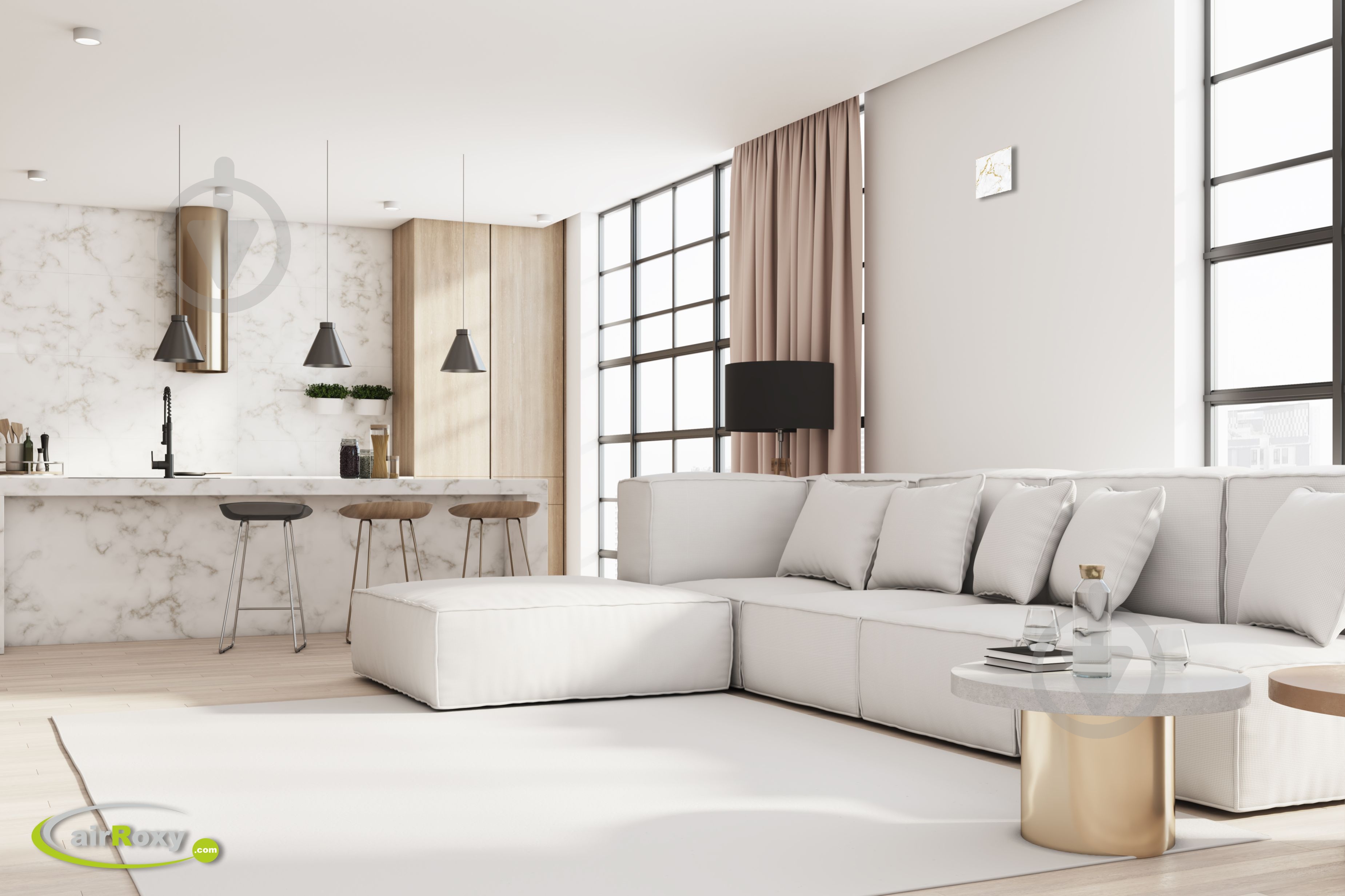 Вытяжной вентилятор AirRoxy MARBLE WHITE GOLD Glass (01-185) - фото 6