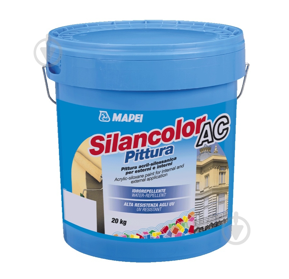 Фарба Mapei Silancolor AC Base P мат біла 20 кг - фото 1