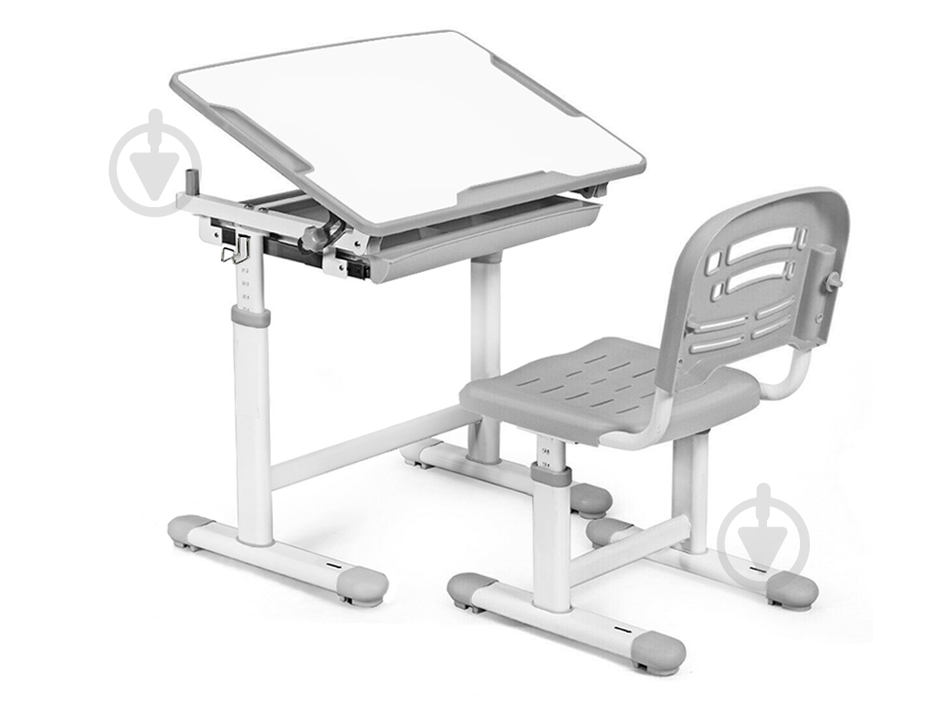 Комплект стол и стул Evo-kids Evo-06 Grey - фото 1
