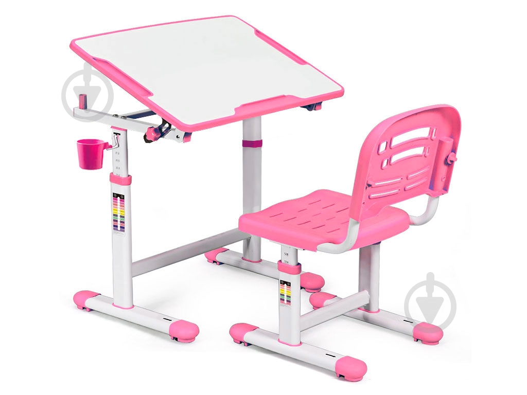 Комплект стол и стул Evo-kids Evo-07 Pink - фото 1