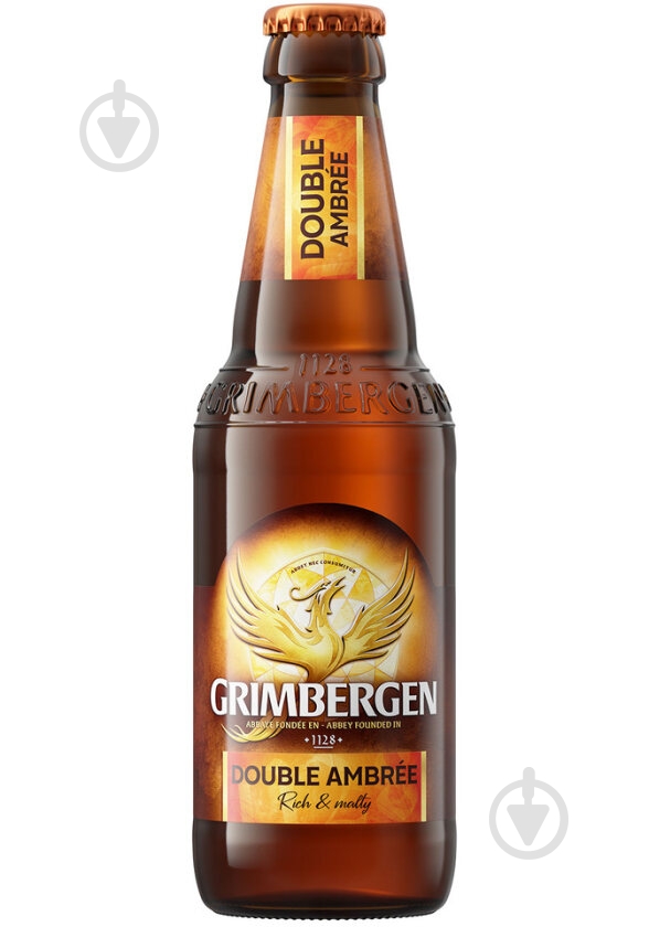 Пиво Grimbergen Double Ambree полутемное фильтрованное 6,5% 0,33 л - фото 1