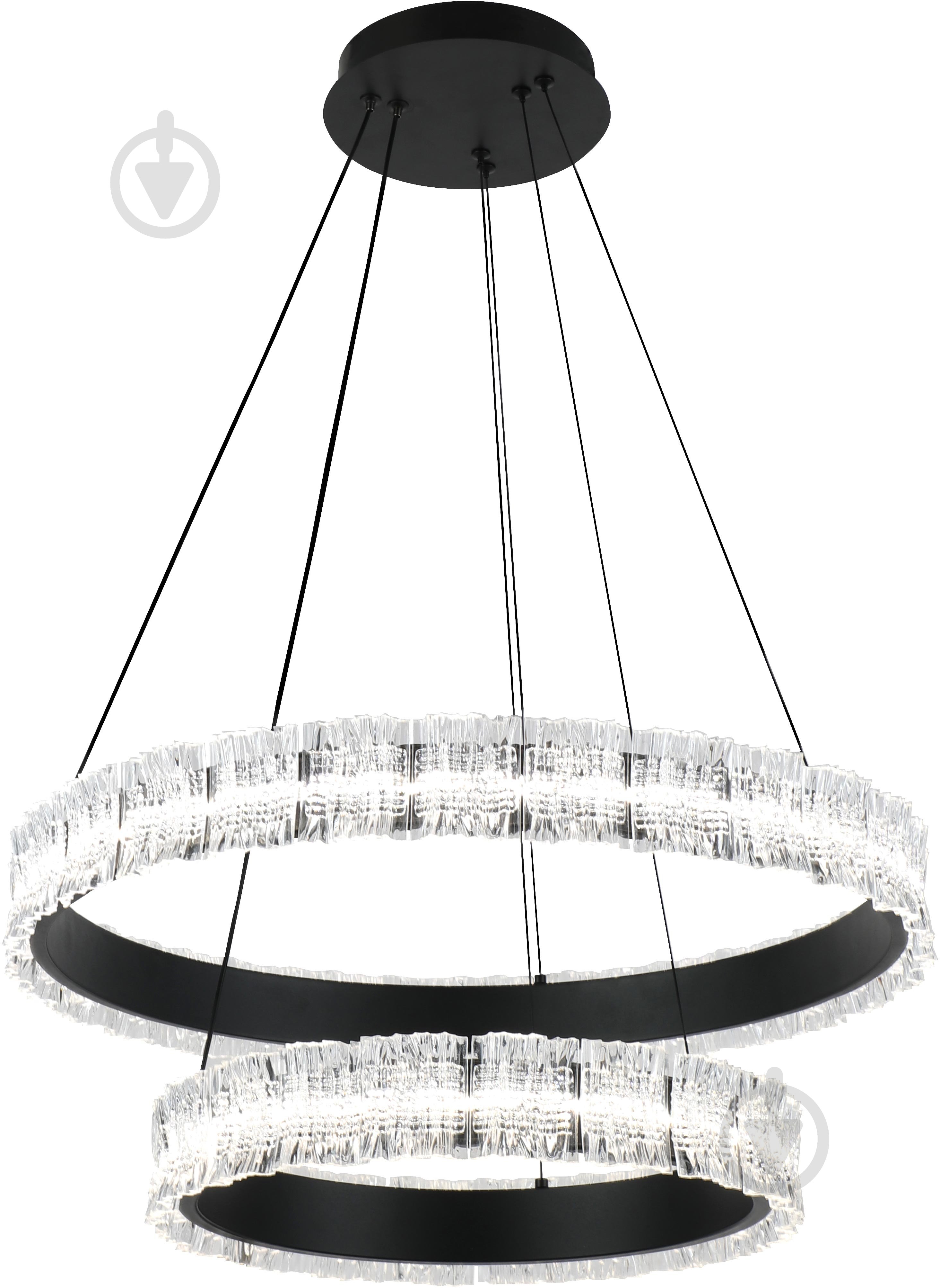 Люстра підвісна Sensio Coma 73 Вт LED-модуль чорний ALG-3257/6+4BL - фото 2