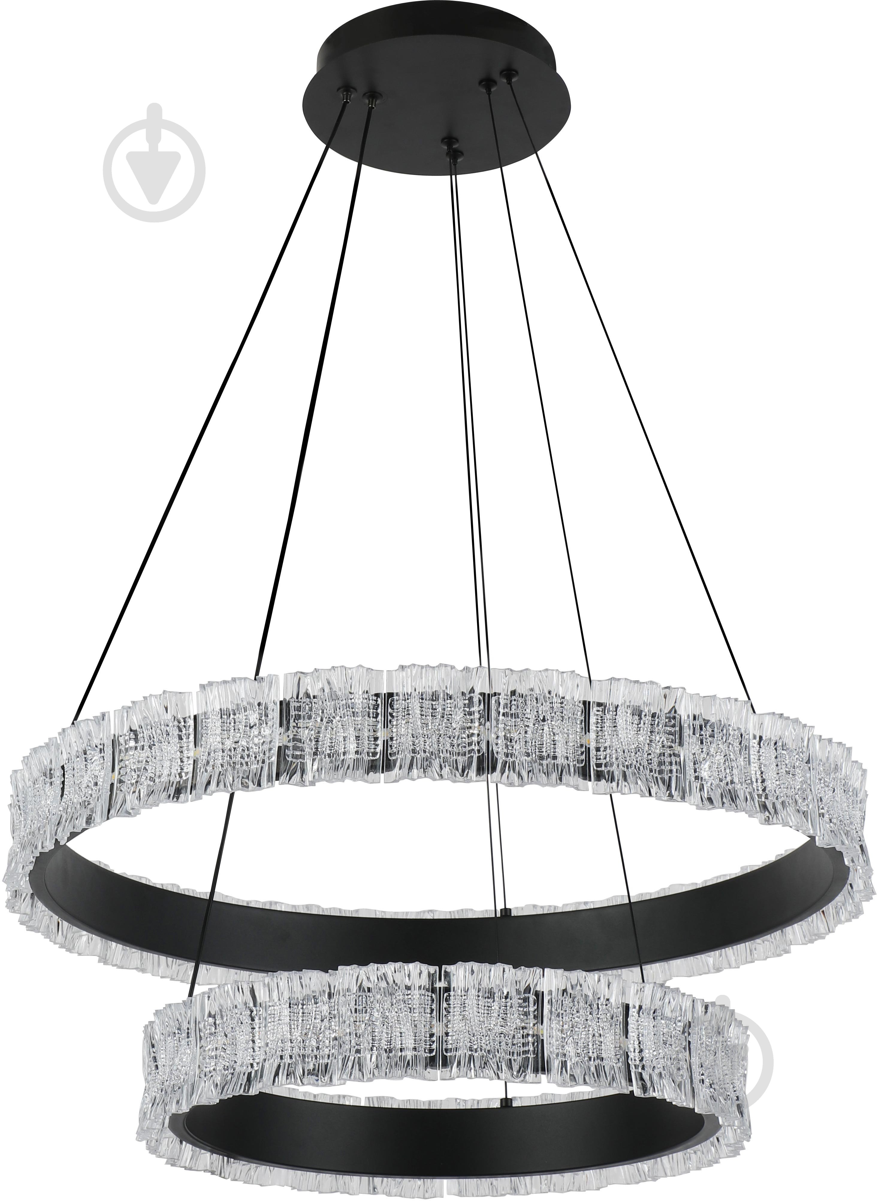 Люстра підвісна Sensio Coma 73 Вт LED-модуль чорний ALG-3257/6+4BL - фото 1