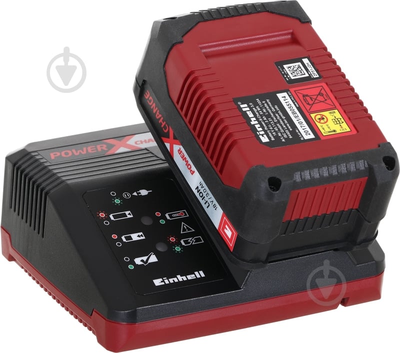 Комплект Einhell аккумулятор и зарядное устройство X-Change 18 В 3.0 Ач 4512041 - фото 2 Комплект Einhell аккумулятор и зарядное устройство X-Change 18 В 3.0 Ач 4512041 - фото 2