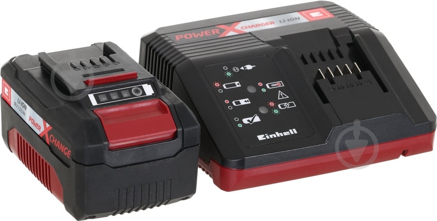 Комплект Einhell аккумулятор и зарядное устройство X-Change 18 В 3.0 Ач 4512041 - фото 1 Комплект Einhell аккумулятор и зарядное устройство X-Change 18 В 3.0 Ач 4512041 - фото 1