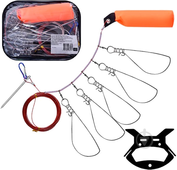 Кукан на 5 відводів з поплавком 3.5м - фото 1