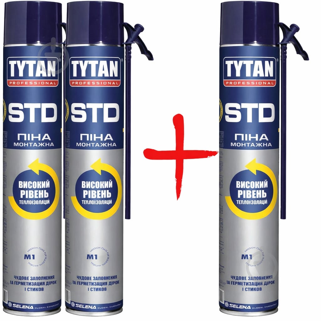 Пена монтажная Tytan Professional STD 750 мл 2+1 шт. - фото 1 Пена монтажная Tytan Professional STD 750 мл 2+1 шт. - фото 1