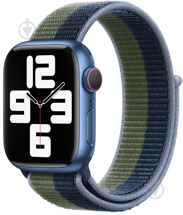 Ремешок Apple 41mm Abyss Blue/Moss Green Sport Loop Regular ML2Q3ZM/A - фото 2 Ремешок Apple 41mm Abyss Blue/Moss Green Sport Loop Regular ML2Q3ZM/A - фото 2