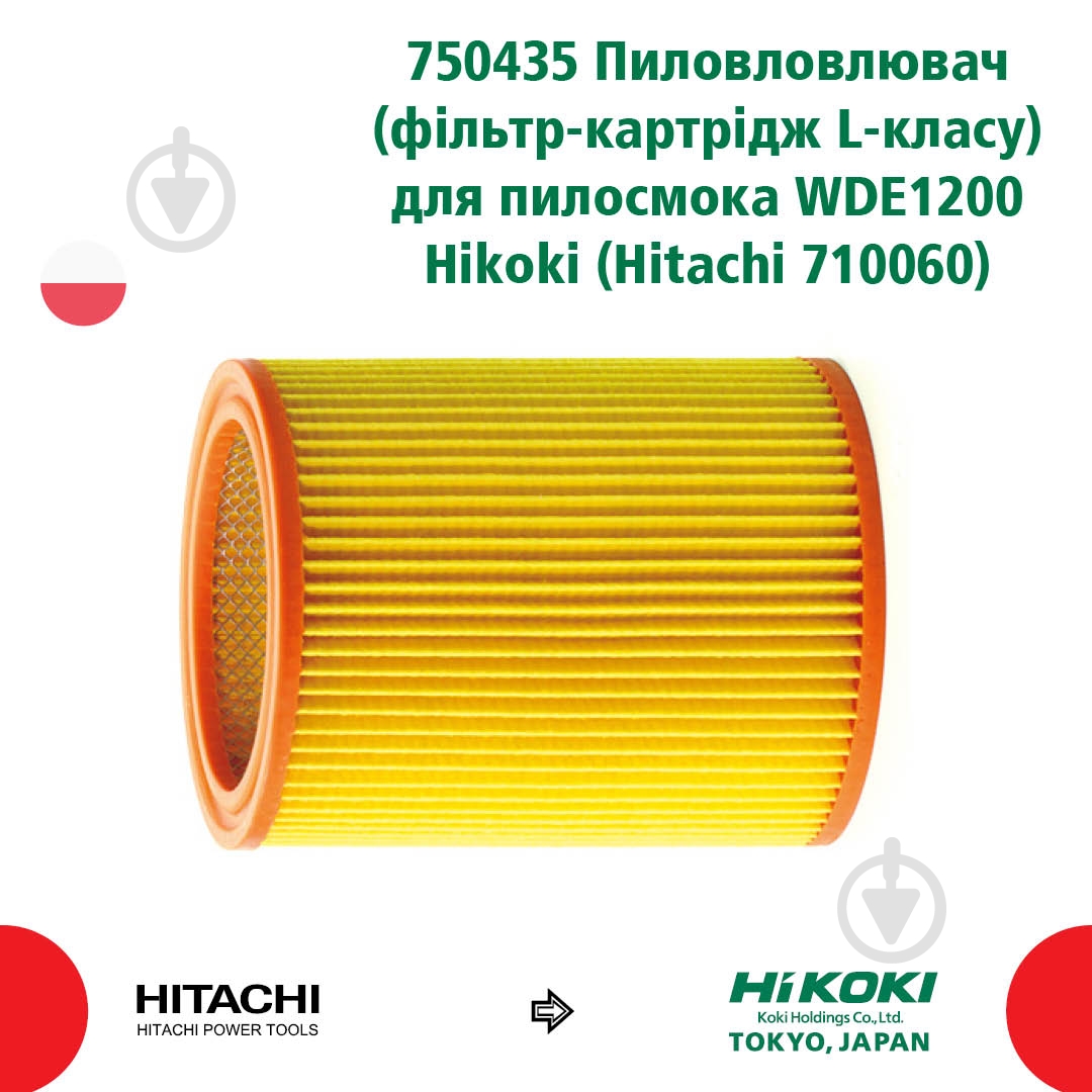 Фильтр патронный Hitachi Hikoki 750435 - фото 2