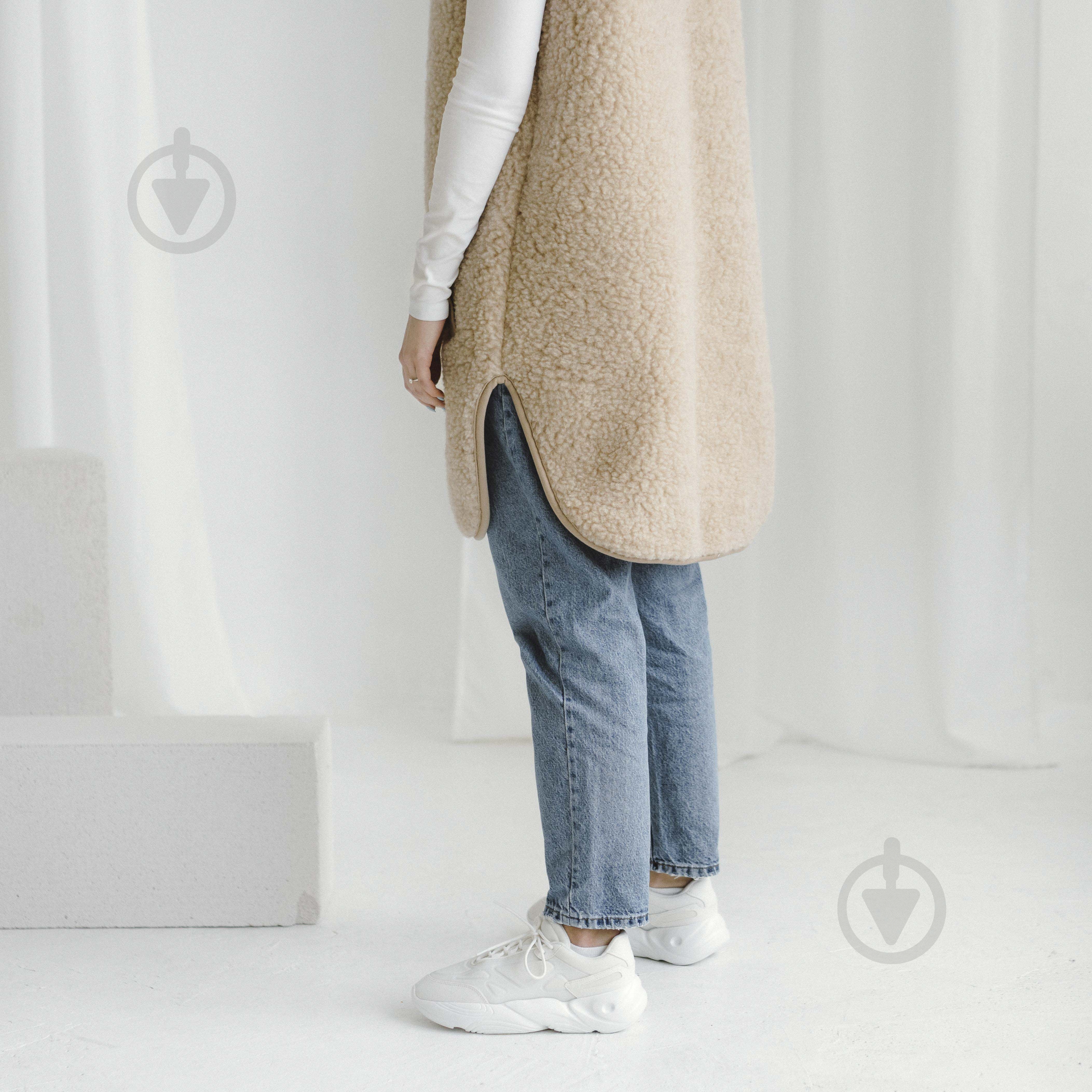 Жилет Flokati Pearl р. M/L бежевый - фото 2 Жилет Flokati Pearl р. M/L бежевый - фото 2