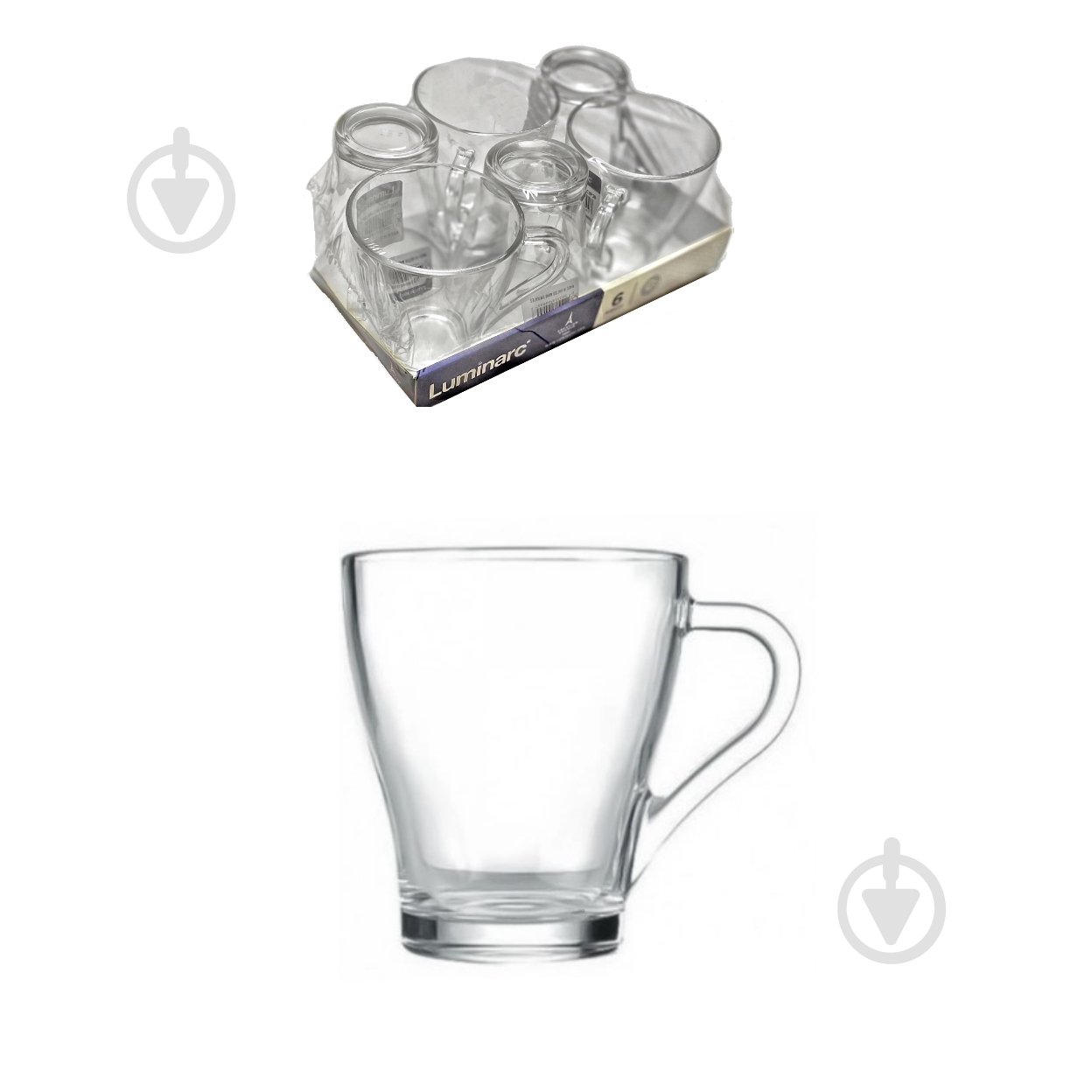 Набор чашек Luminarc Mahak 280 мл 6 шт. - фото 2 Набор чашек Luminarc Mahak 280 мл 6 шт. - фото 2