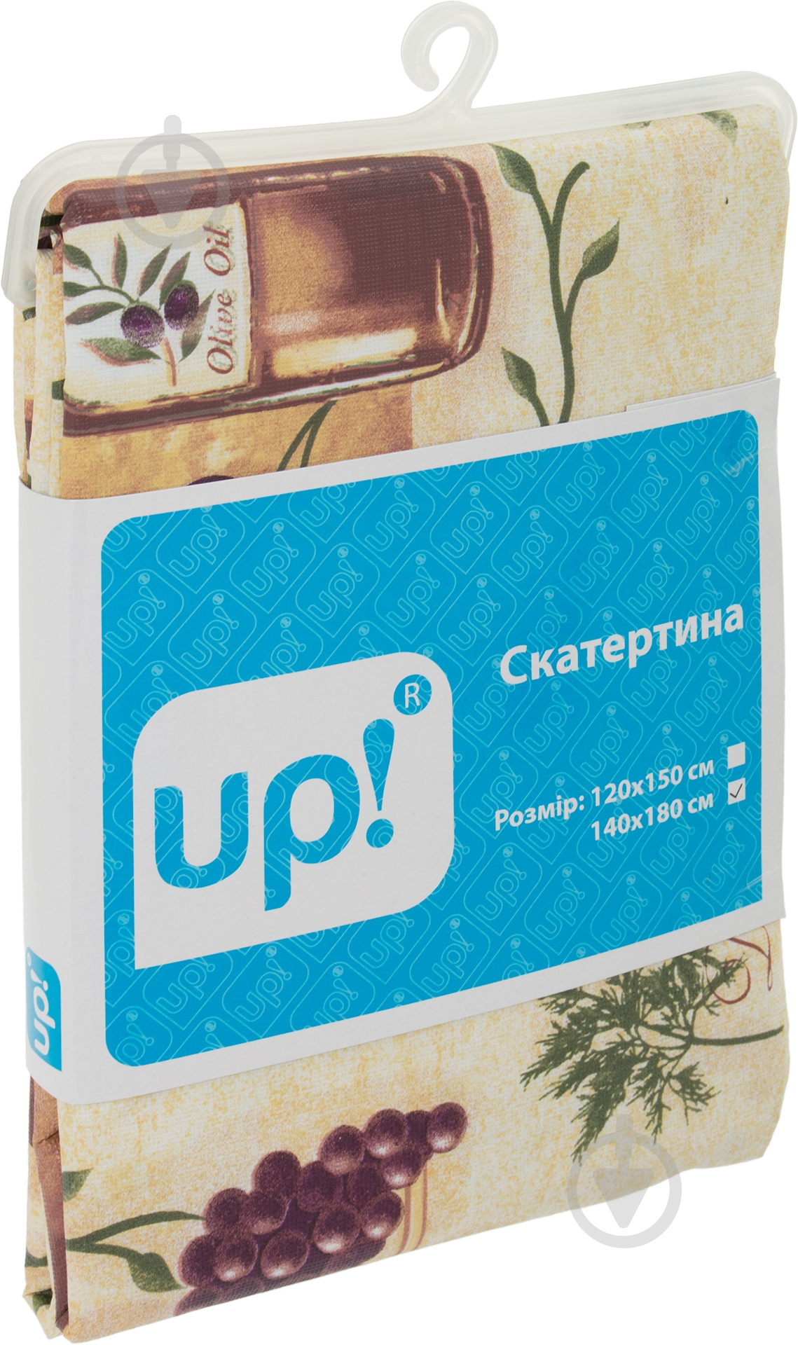 Скатерть Виноград 140x180 см бежевый с рисунком UP! (Underprice) - фото 3