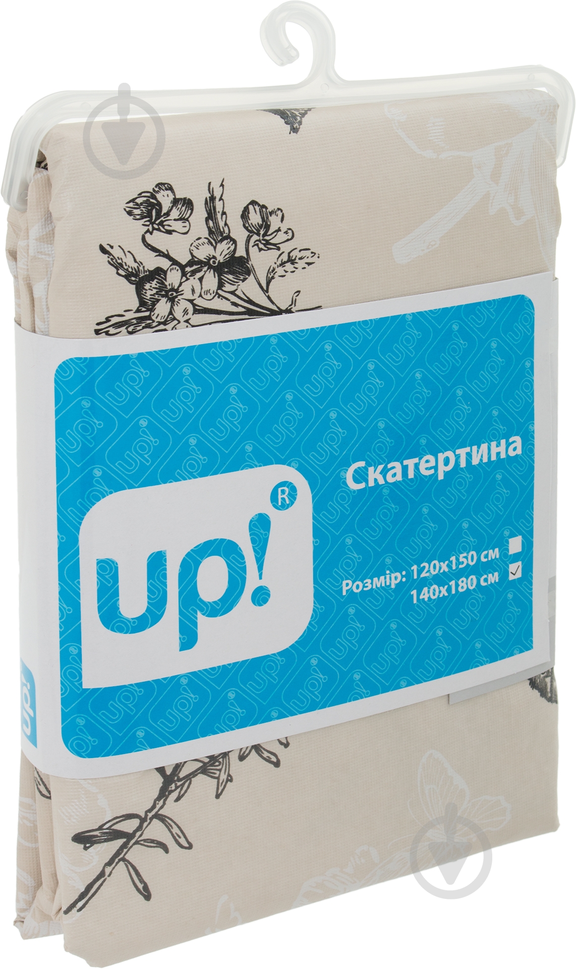 Скатерть Цветы 140x180 см бежевый UP! (Underprice) - фото 3
