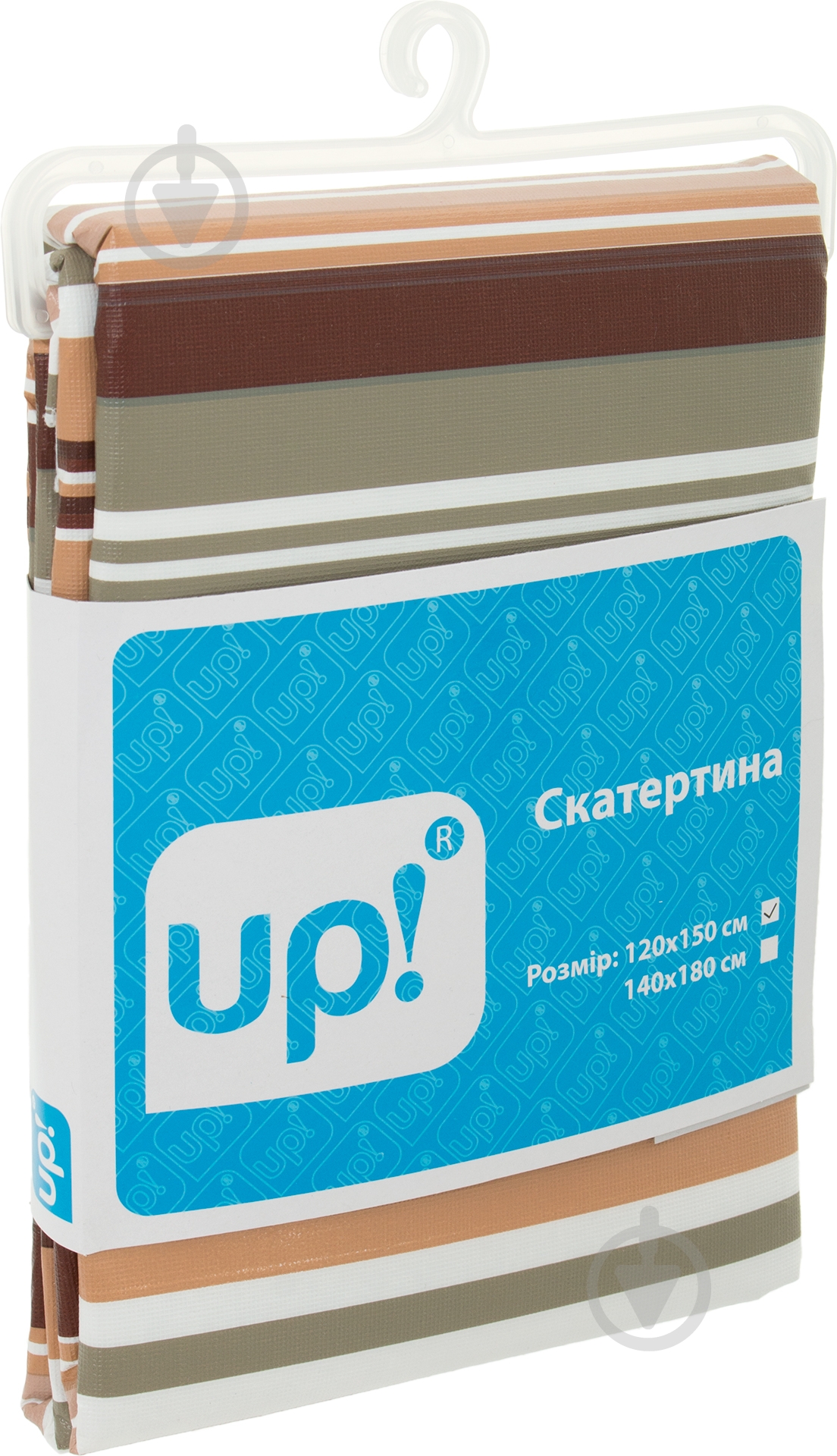 Скатерть Полосы 120x150 см бежевый с рисунком UP! (Underprice) - фото 3