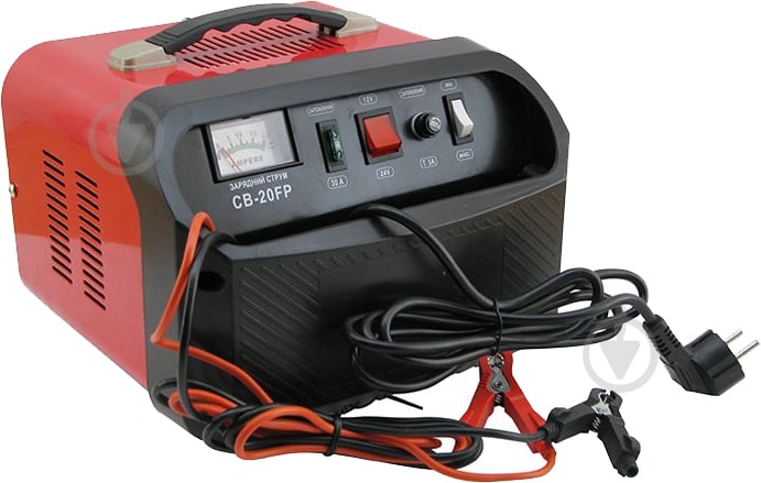 Зарядний пристрій трансформаторний Forte 220 В 12/24В CB-20FP 12 А 240 А/ч (49330) - фото 3