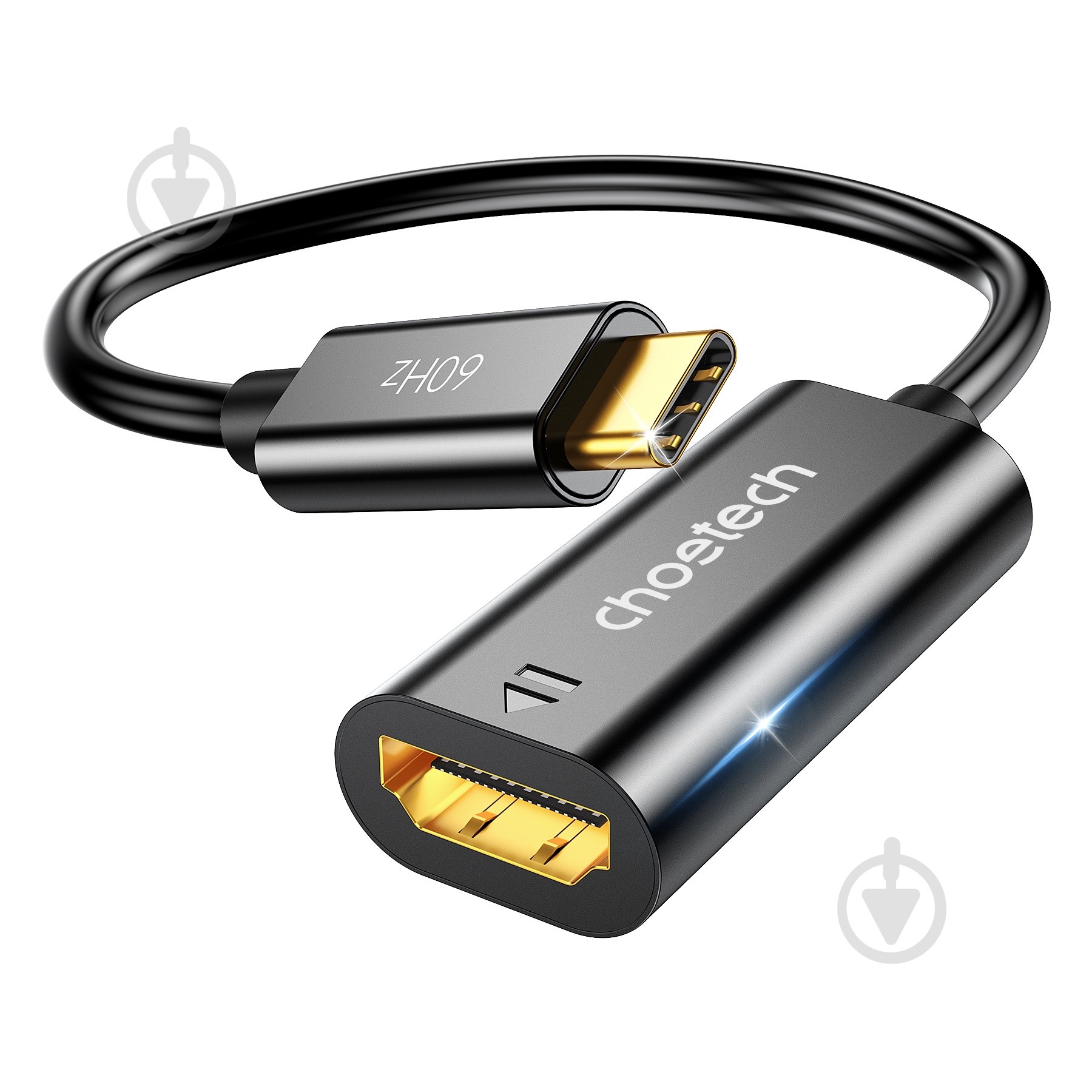 Адаптер Choetech Type-C до HDMI чорний (ADAPT-CHOE-HUB-H04) - фото 1