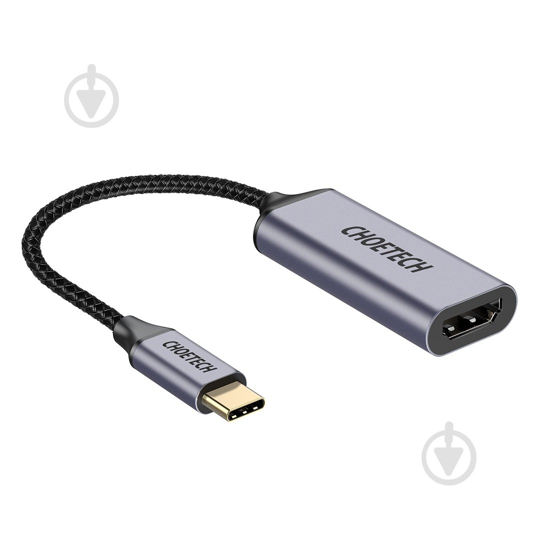 Адаптер Choetech Type-C до HDMI коаксіальний 0,2 м чорний (ADAPT-CHOE-HUB-H10) - фото 1