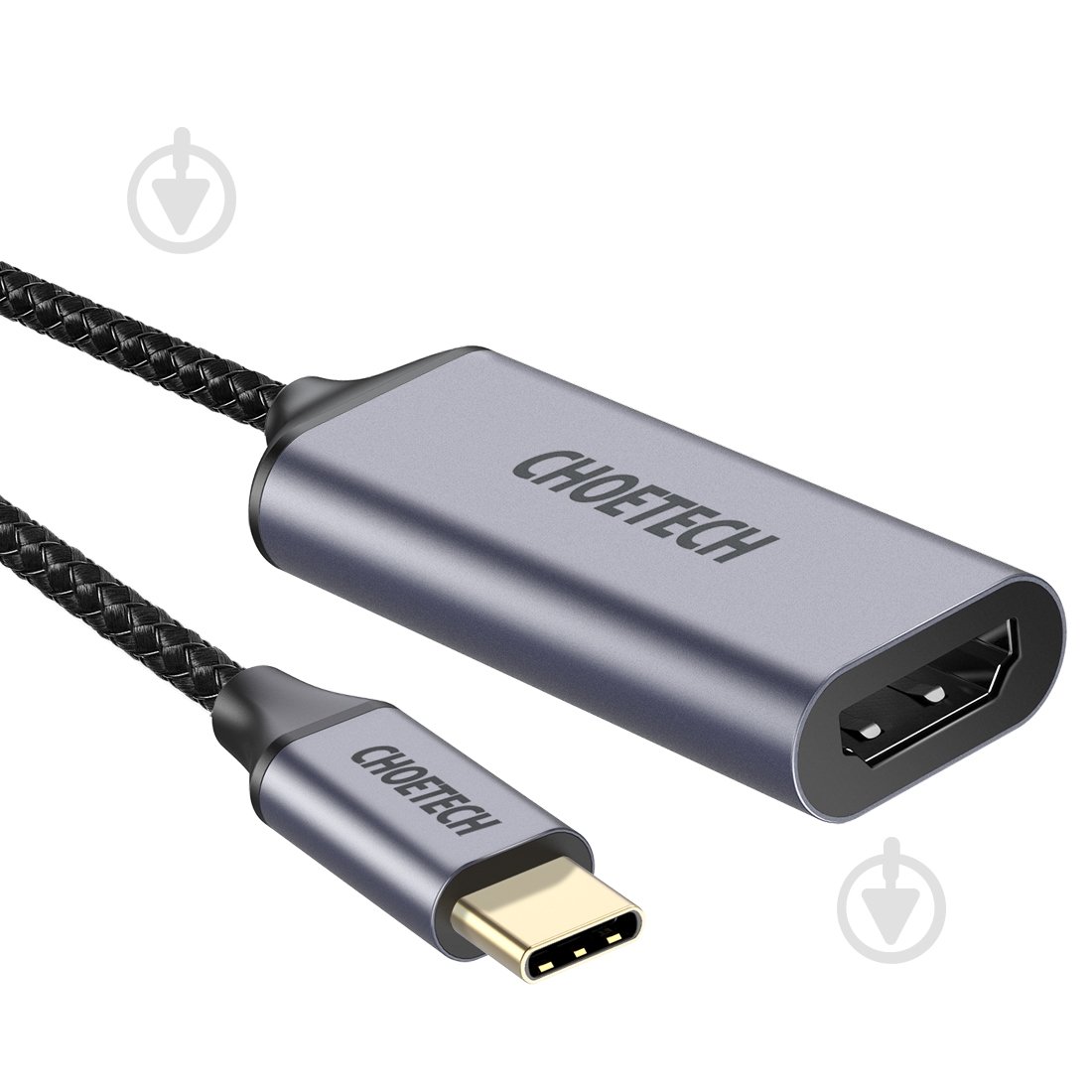 Адаптер Choetech Type-C до HDMI коаксіальний 0,2 м чорний (ADAPT-CHOE-HUB-H10) - фото 2