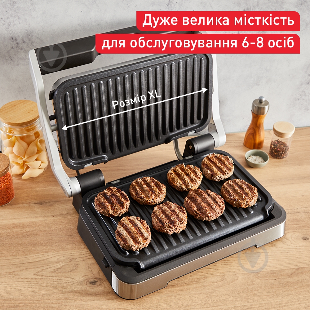 Гриль Tefal OptiGrill 2в1 XL GC782D30 - фото 4