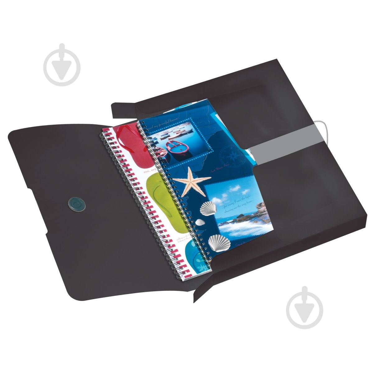 Папка-бокс на резинке Easy Orga To Go А4 4 см черная 11206117 Herlitz - фото 2