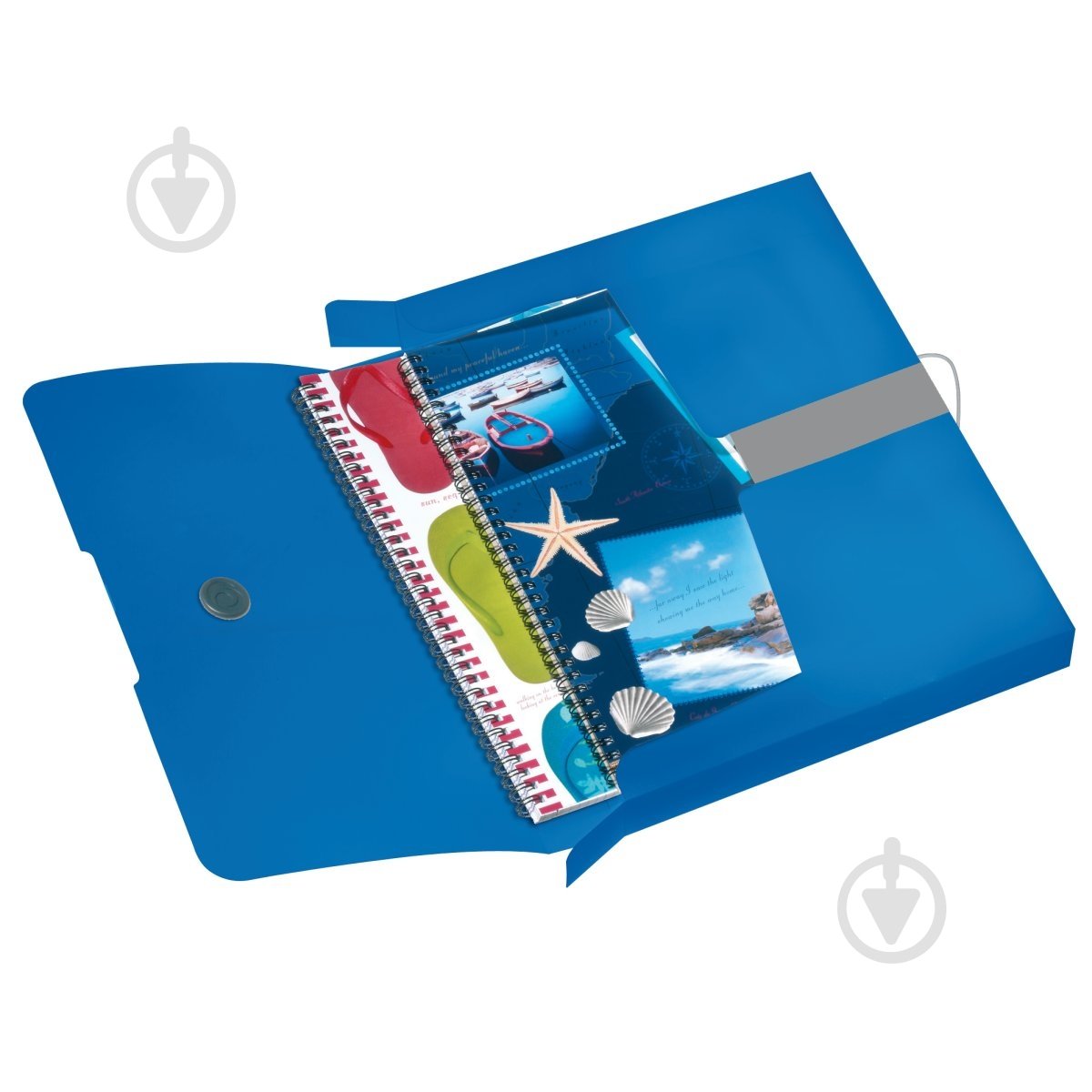Папка-бокс на резинке Easy Orga To Go А4 4 см синяя 11206125 Herlitz - фото 2