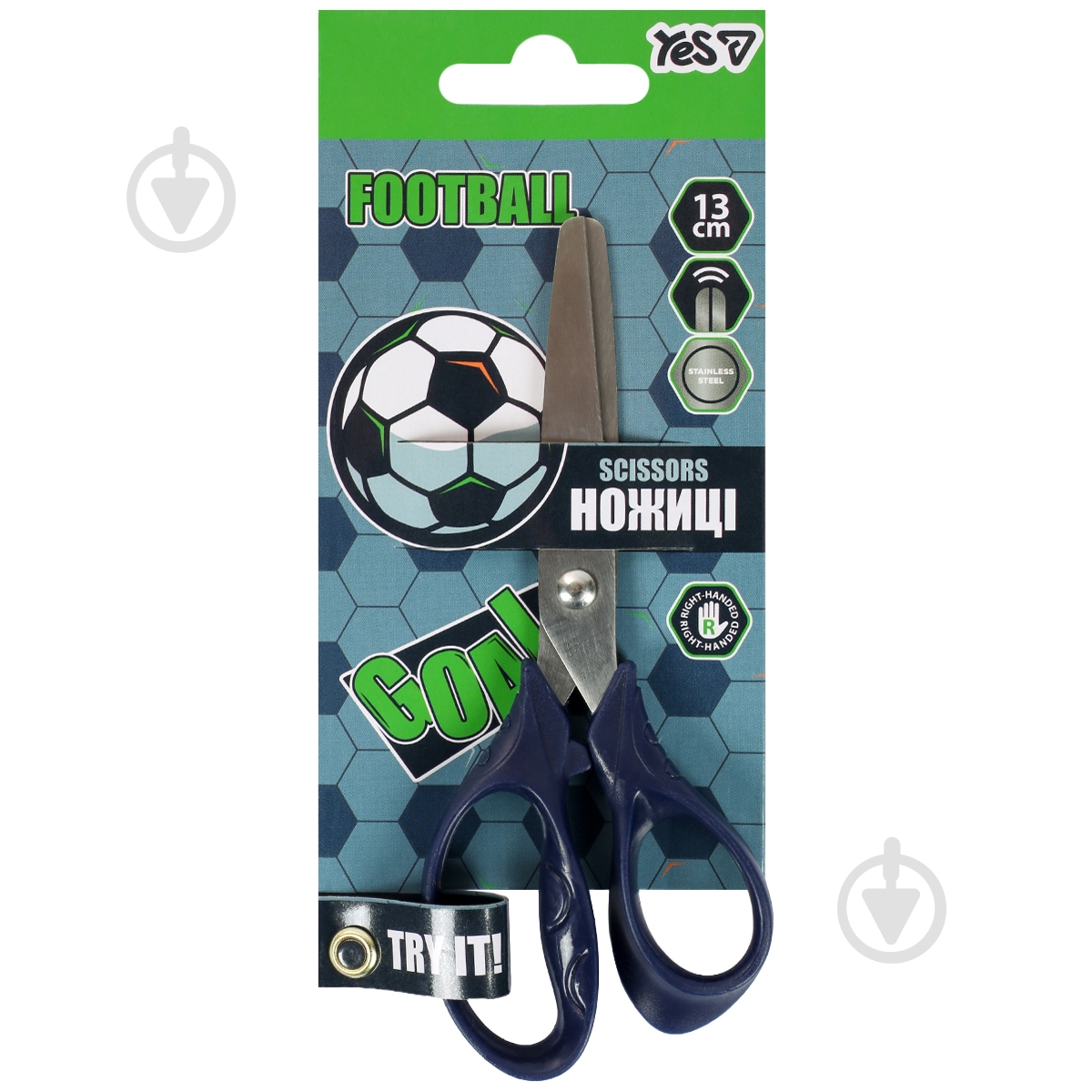 Ножиці Football 13 см YES 480485 - фото 1