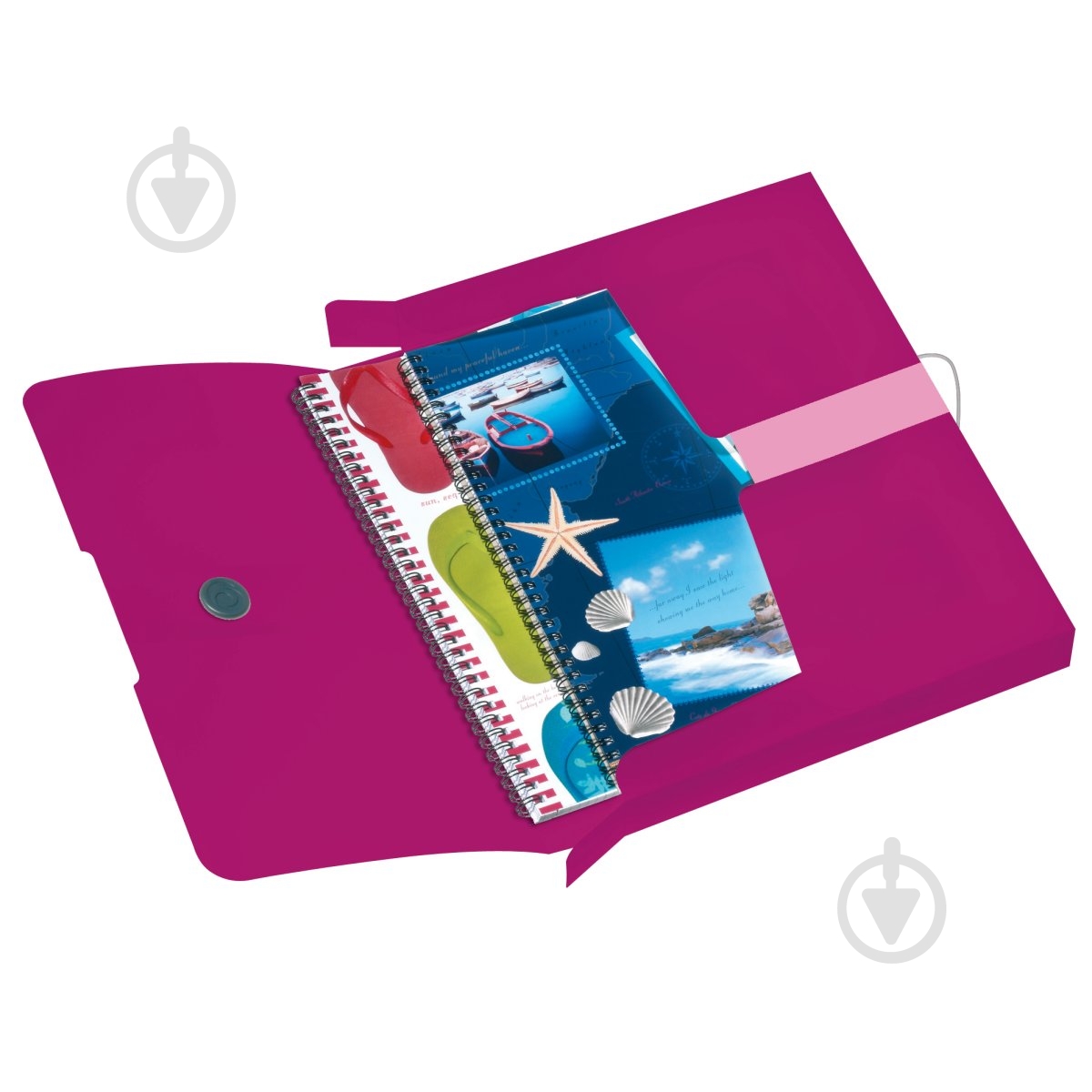 Папка-бокс на резинке Easy Orga To Go А4 4 см малиновая 11216397 Herlitz - фото 2