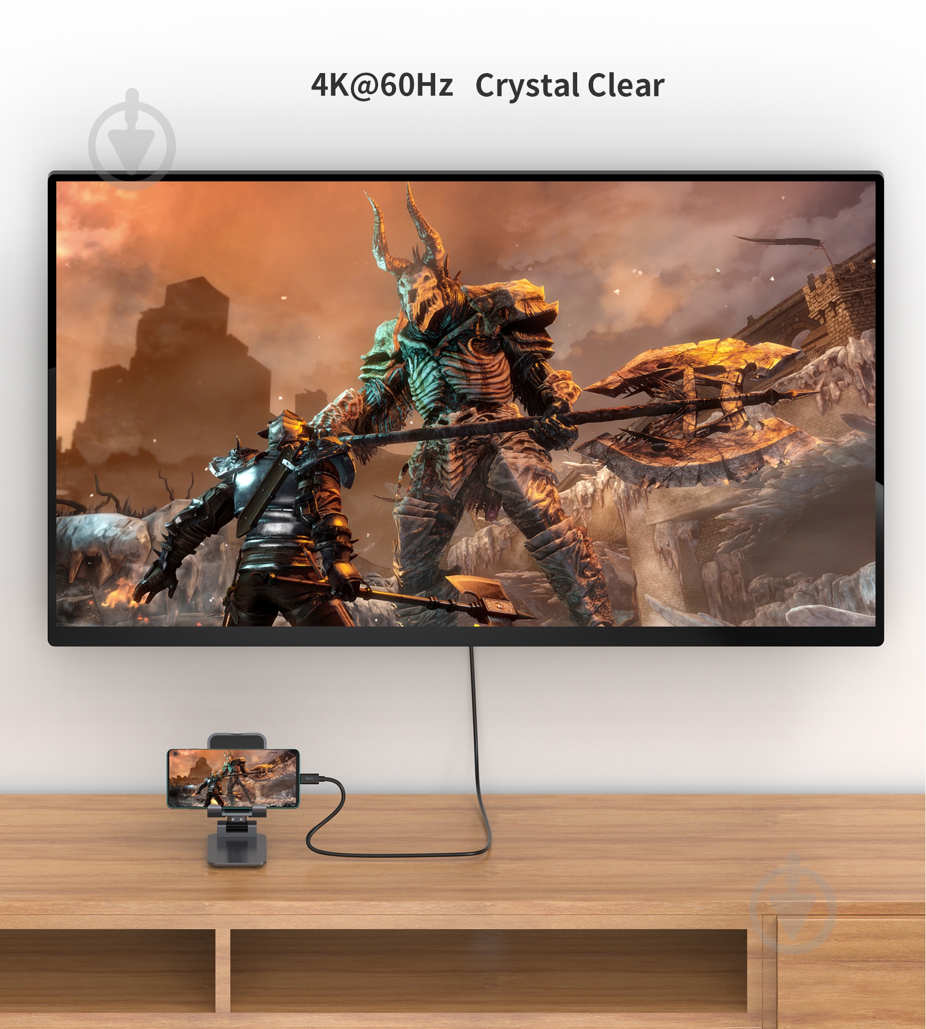 Кабель Choetech Type-C - HDMI (CH0019-BK-V3) 1,8 м чорний (CAB-CHOE-TYPC-HDMI-1) - фото 5