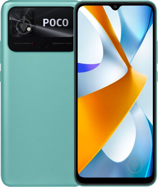 Смартфон POCO C40 3/32GB coral green (945007) - фото 1 Смартфон POCO C40 3/32GB coral green (945007) - фото 1