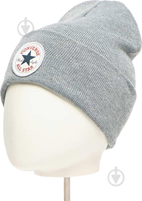 Шапка Converse Cp Beanie 10022137-035 р.one size серый меланж - фото 2