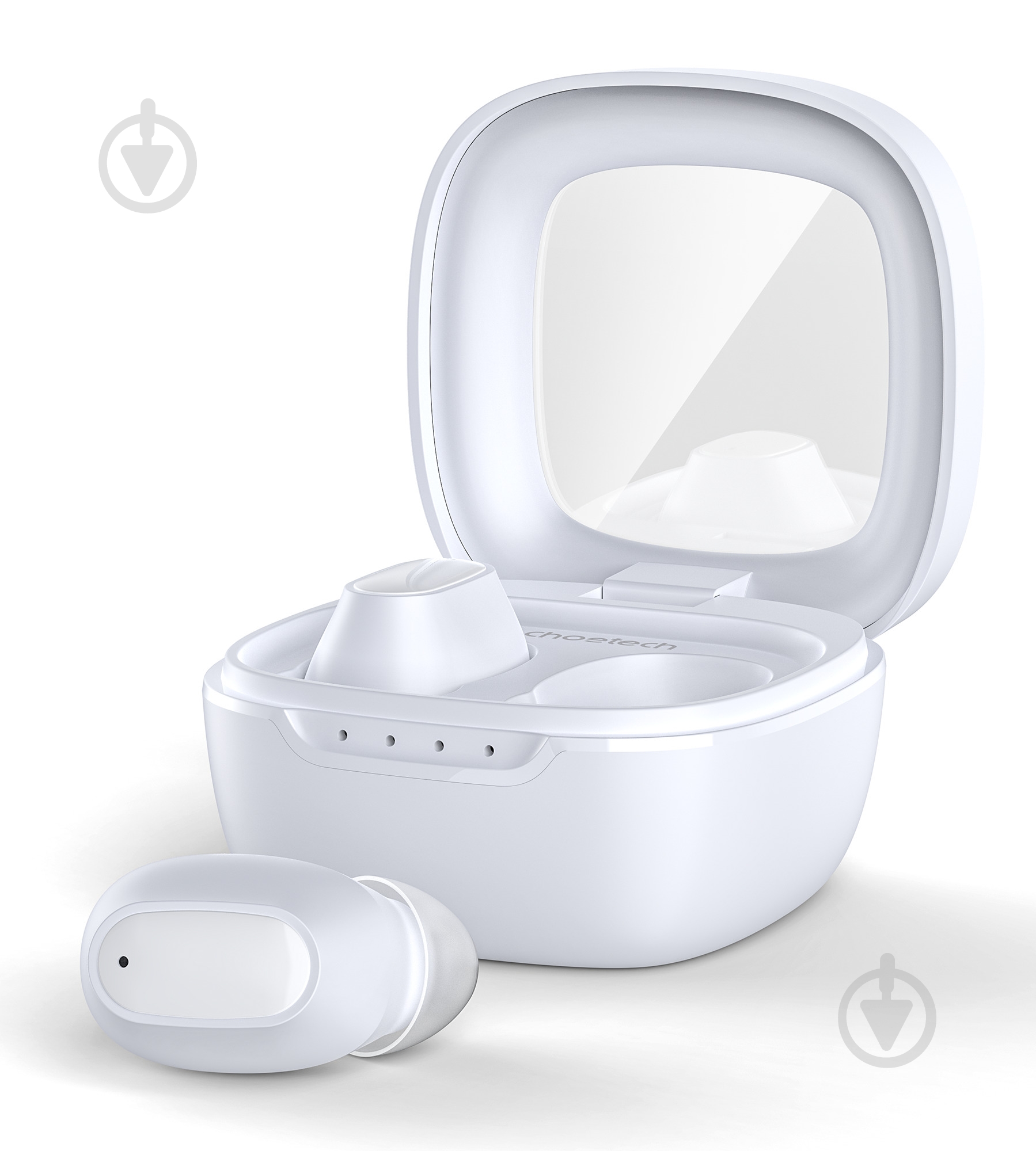 Навушники бездротові Choetech TWS Small Cube білі (HEAD-CHOE-BH-T23-WH) - фото 1