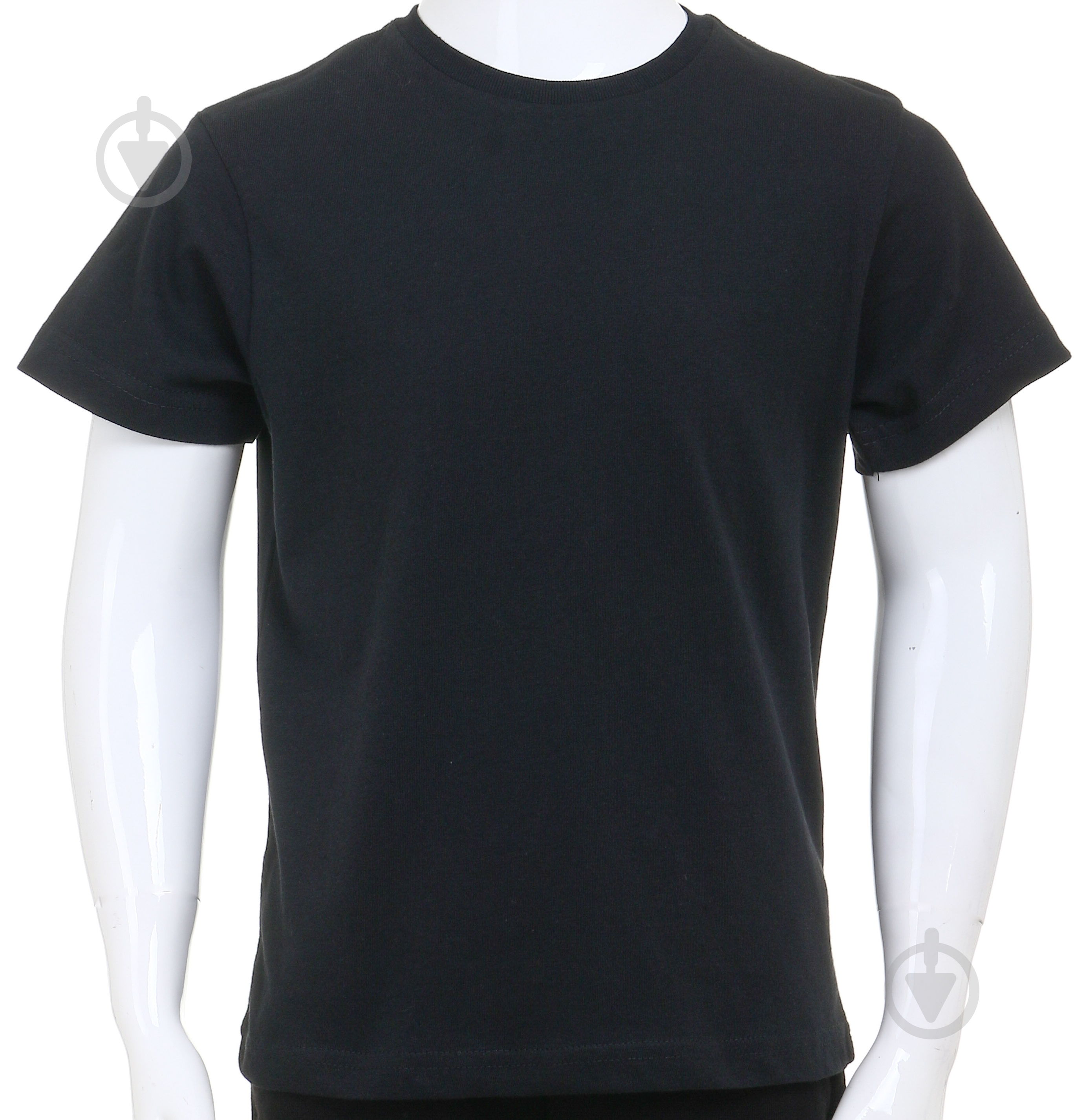 Футболка для девочек/для мальчиков р.128/134 черный 208 - фото 1