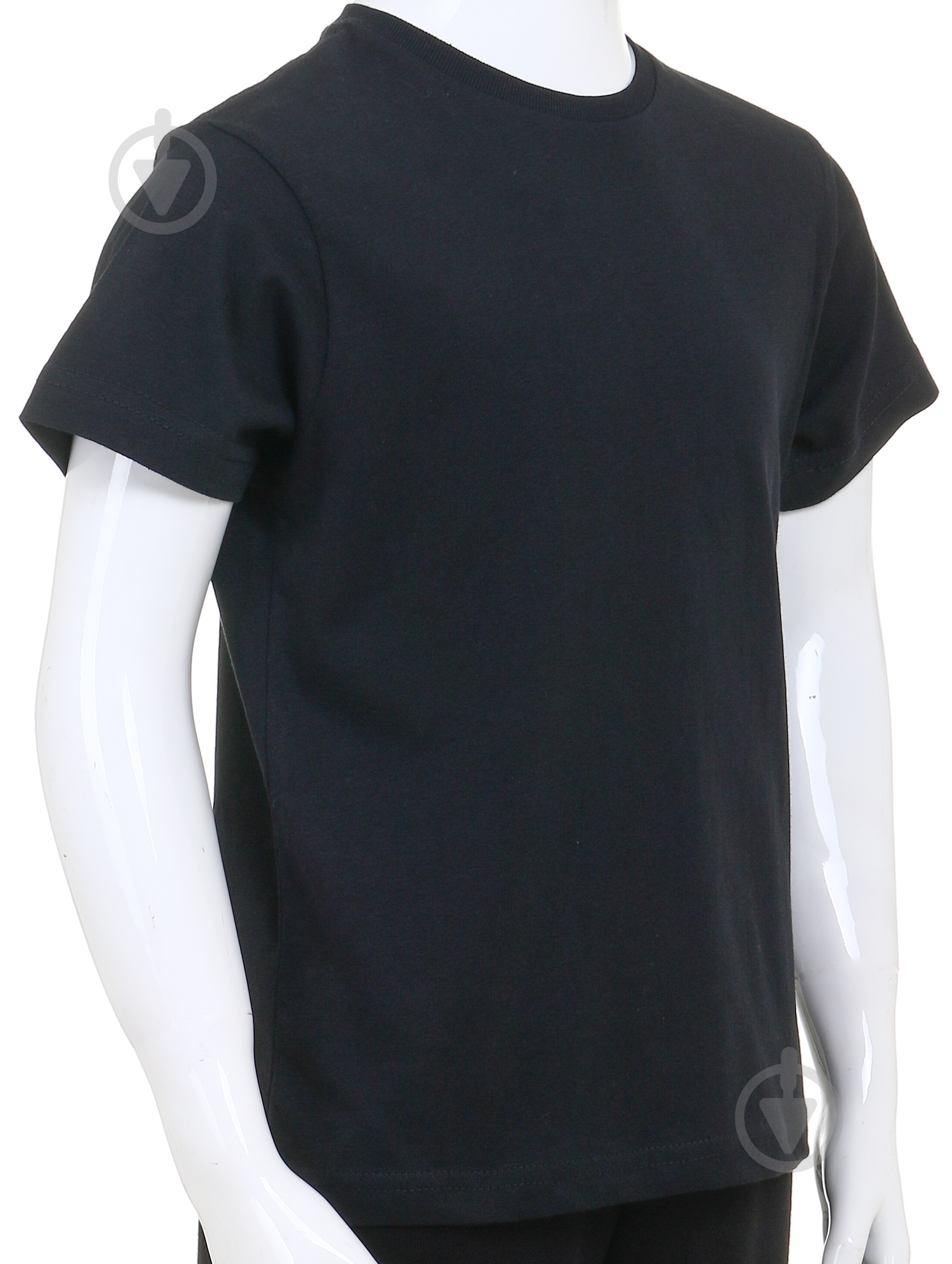 Футболка для девочек/для мальчиков р.128/134 черный 208 - фото 2