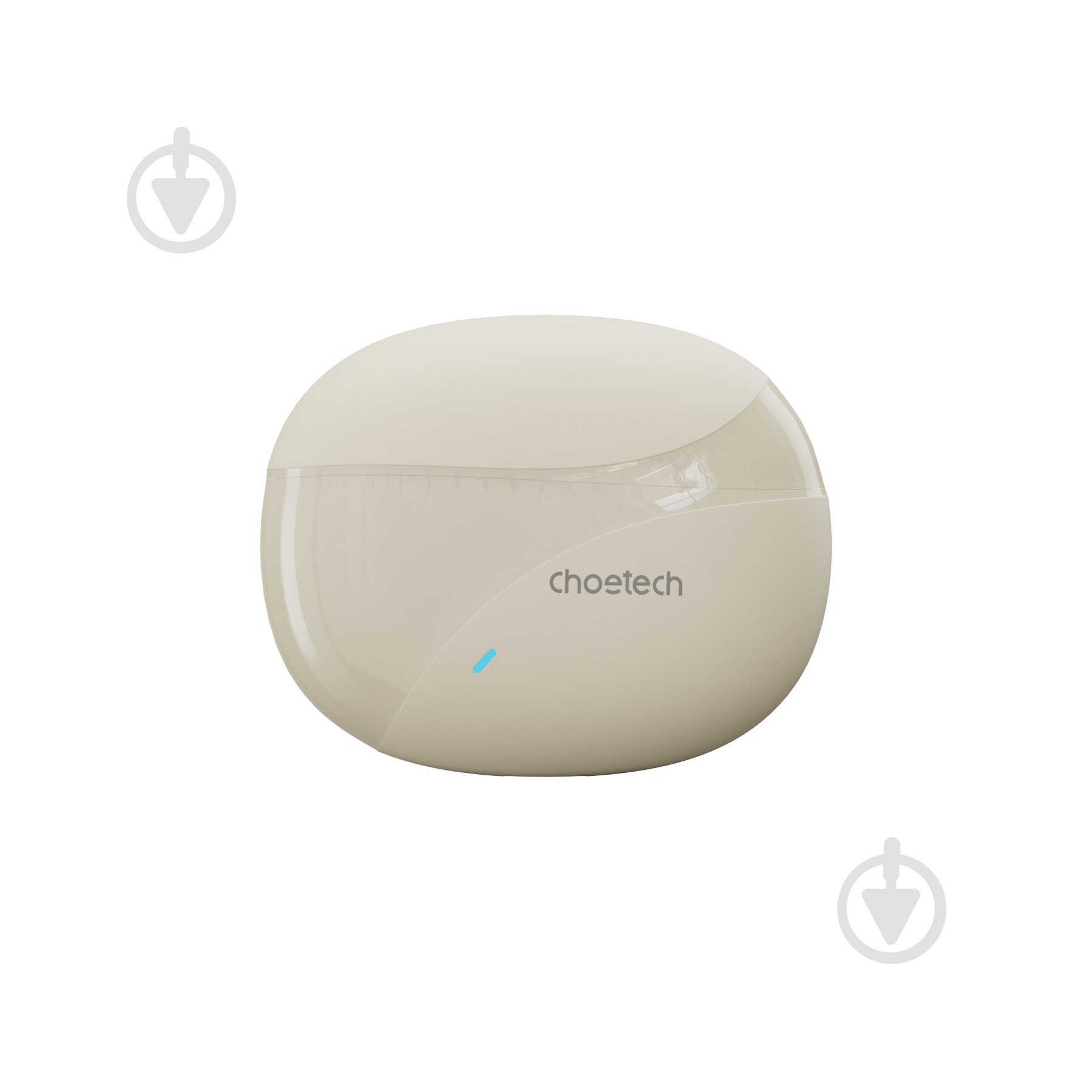 Навушники бездротові Choetech TWS Oval світло-бежеві (HEAD-CHOE-BH-T24-SK) - фото 2