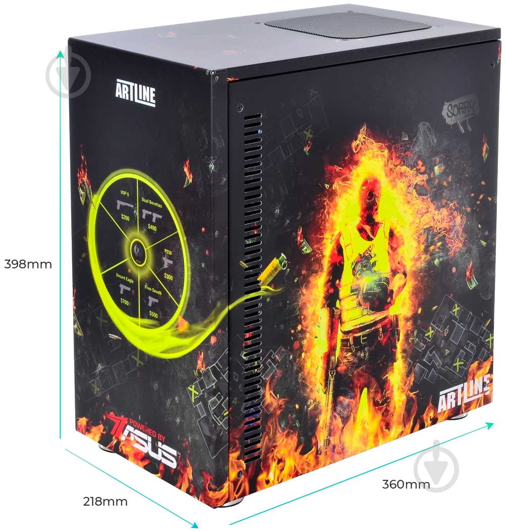 Системный блок Artline Overlord CG10 (CG10v08CS) black - фото 15