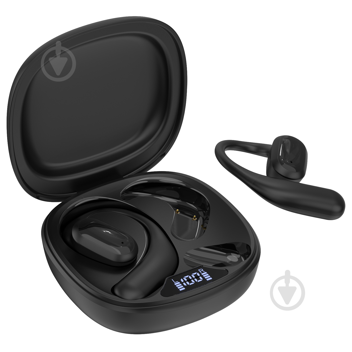Навушники бездротові Choetech Open-ear з LED-дисплеєм (HEAD-CHOE-BH-T25-BK) - фото 1