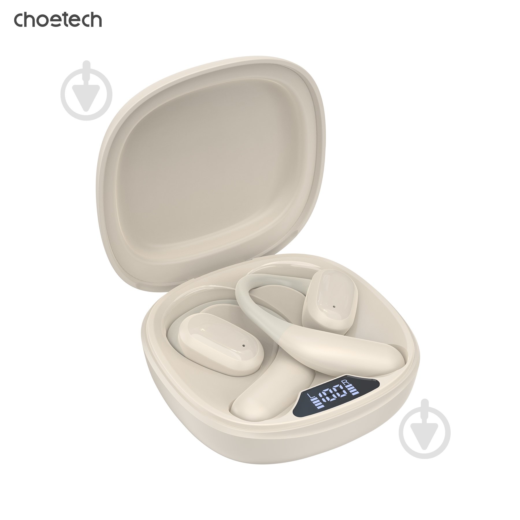 Навушники бездротові Choetech Open-ear з LED-дисплеєм (HEAD-CHOE-BH-T25-SK) - фото 2