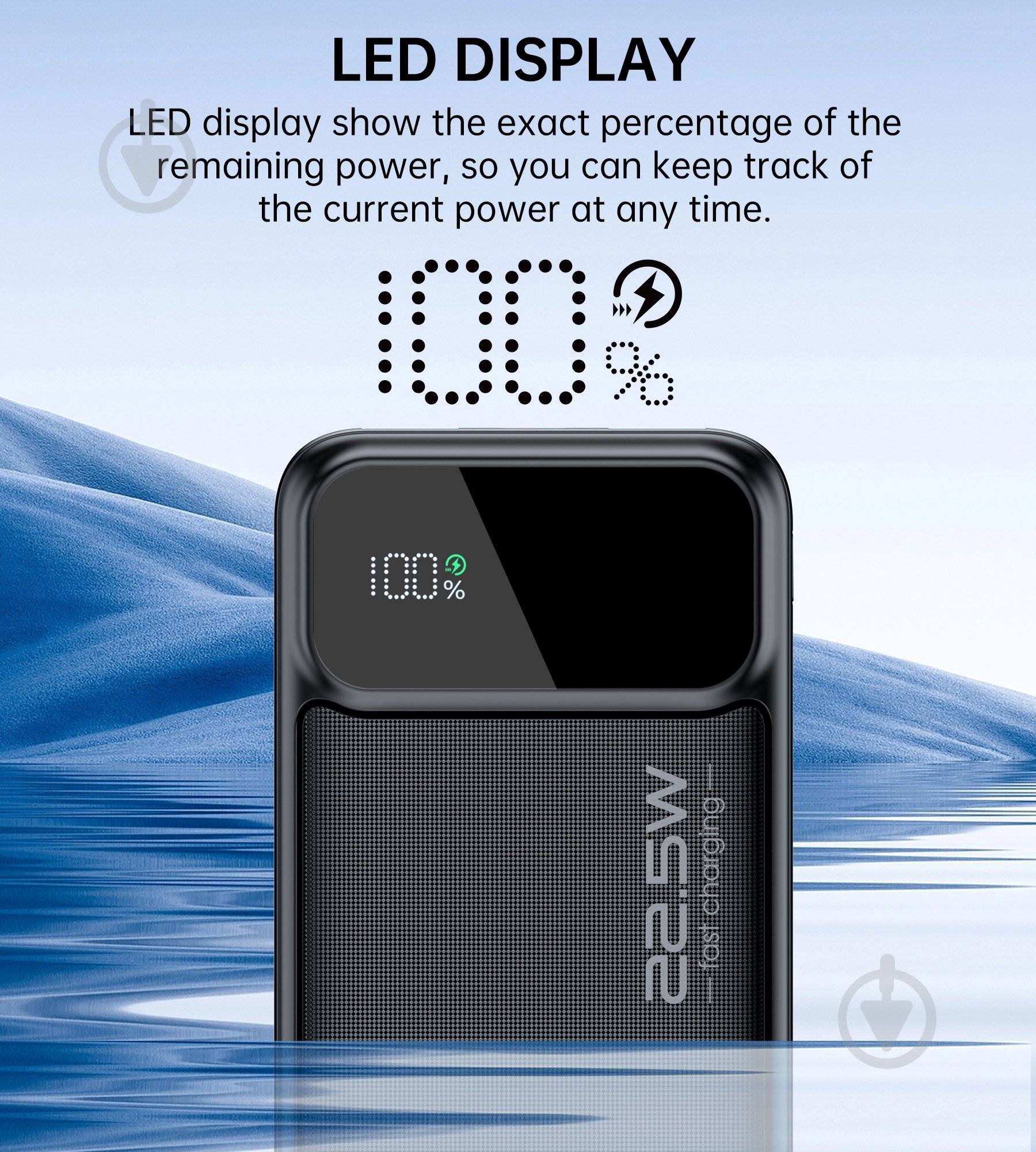 Повербанк Choetech B730 30000 mAh (POW-CHOE-B730) 22,5W Fast charging з LED-дисплеєм - фото 6