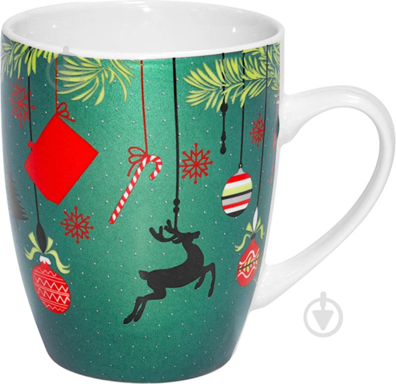 Чашка Helfer Ялинкові іграшки 360 мл 21-279-006 - фото 1