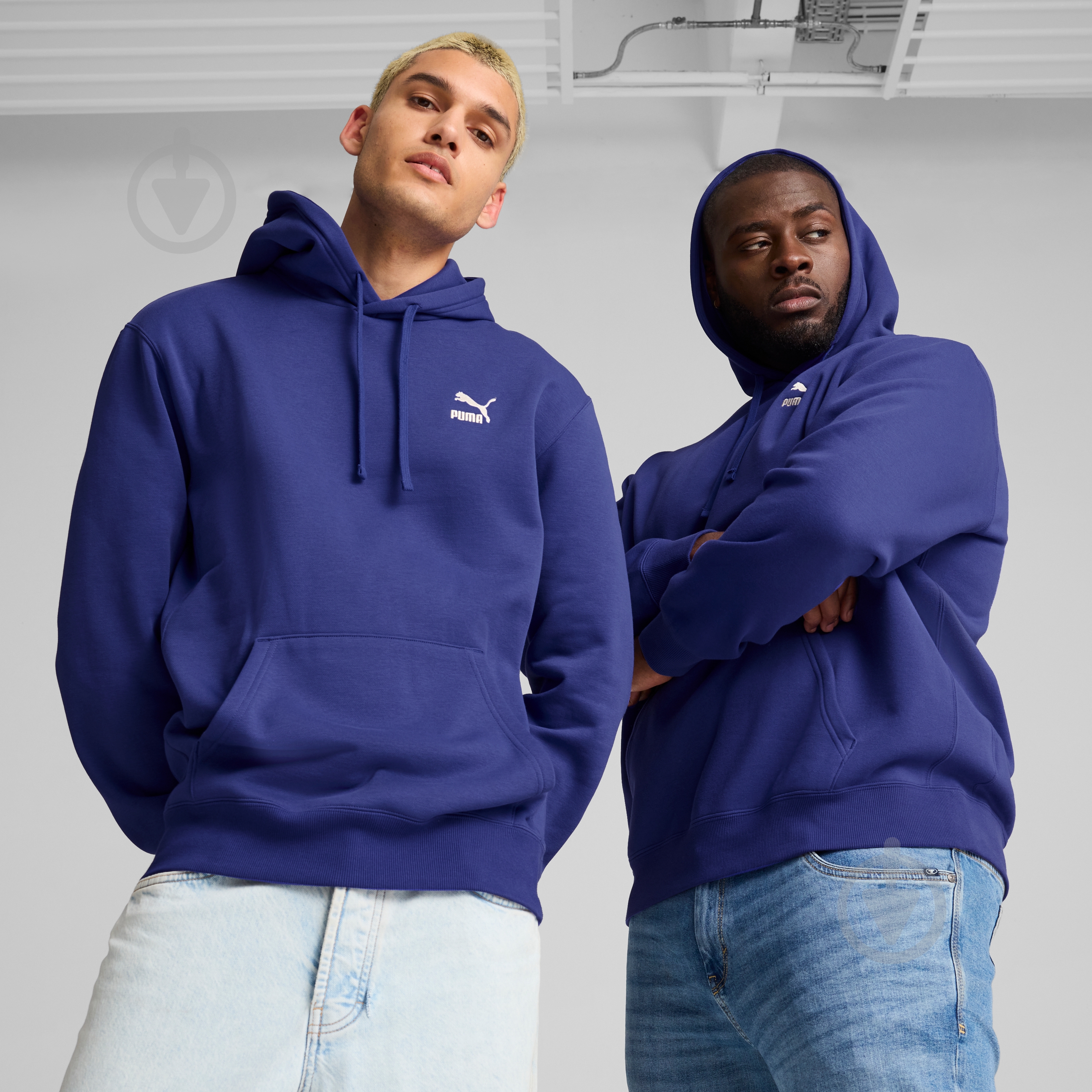 Джемпер Puma CLASSICS SMALL LOGO HOODIE FL 53559627 р.M синий - фото 3