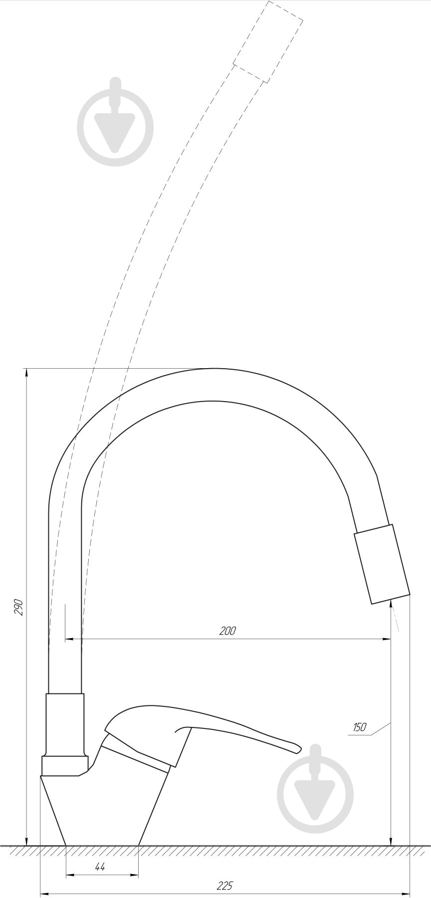 Смеситель для кухни EcoMix E-GEZ-203SLR-WHITE - фото 5