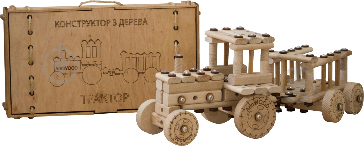 Конструктор деревянный ArinWOOD Трактор - фото 2 Конструктор деревянный ArinWOOD Трактор - фото 2
