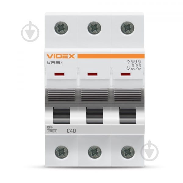 Автоматический выключатель Videx VF-RS6-AV3C40 26587 - фото 2