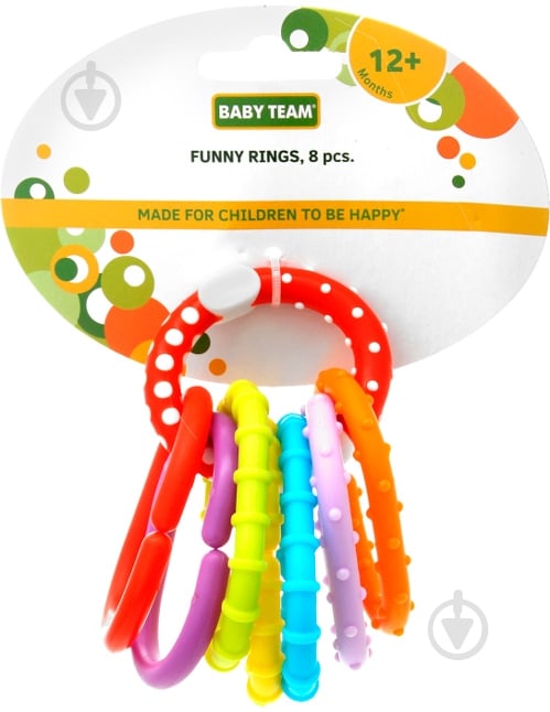 Игрушечный набор Baby Team забавные кольца 8 шт. 8860 - фото 1