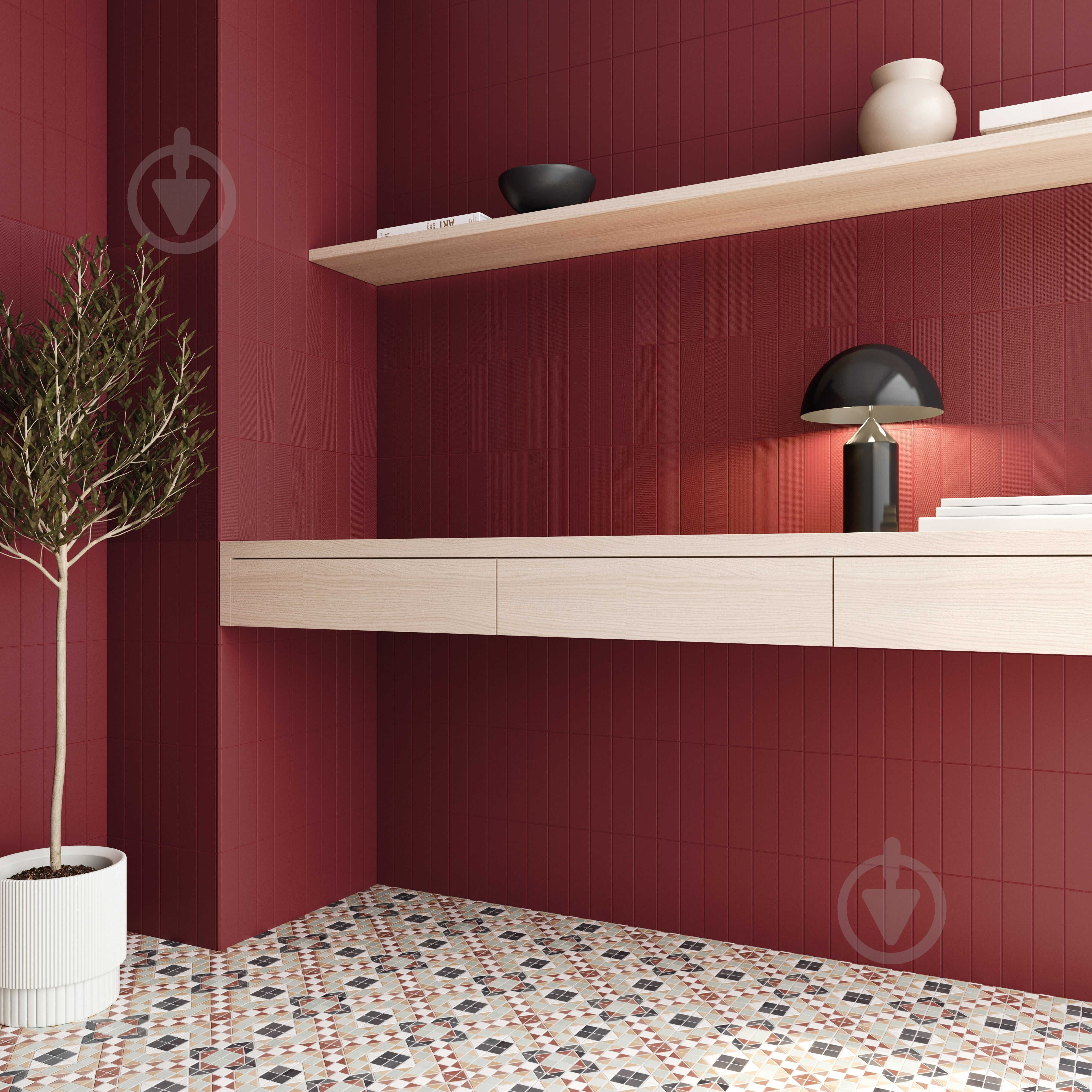 Плитка WOW TILES S.L. Texiture Pattern Mix Garnet 6.2x25 см - фото 3