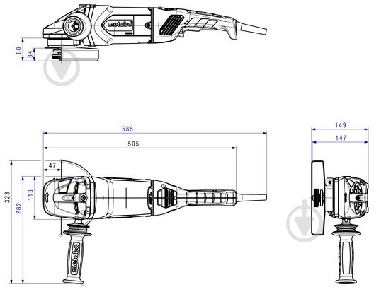 Болгарка (кутова шліфмашина) Metabo WEPBA 26-230 MVT QUICK 606482000 - фото 14 Болгарка (кутова шліфмашина) Metabo WEPBA 26-230 MVT QUICK 606482000 - фото 14