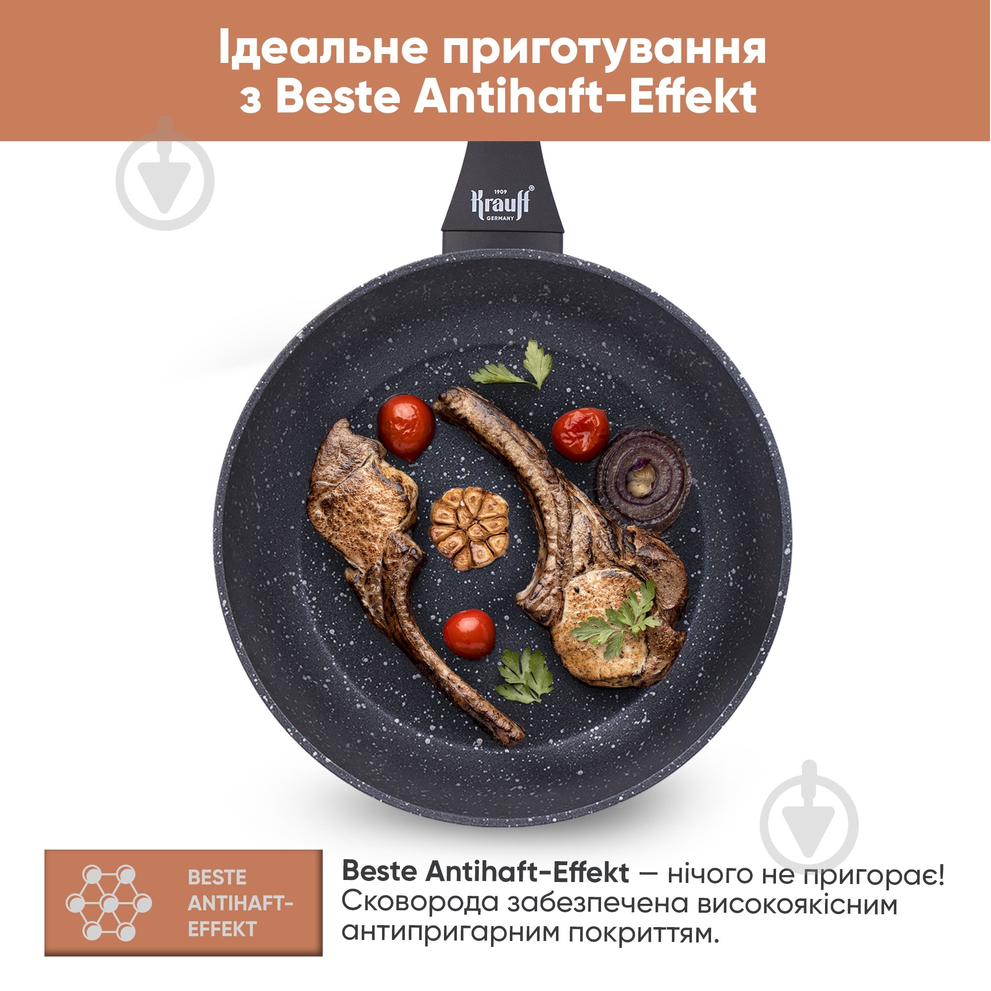 Сковорода з кришкою Krauff 28 см Grand Chef 25-45-142 - фото 4
