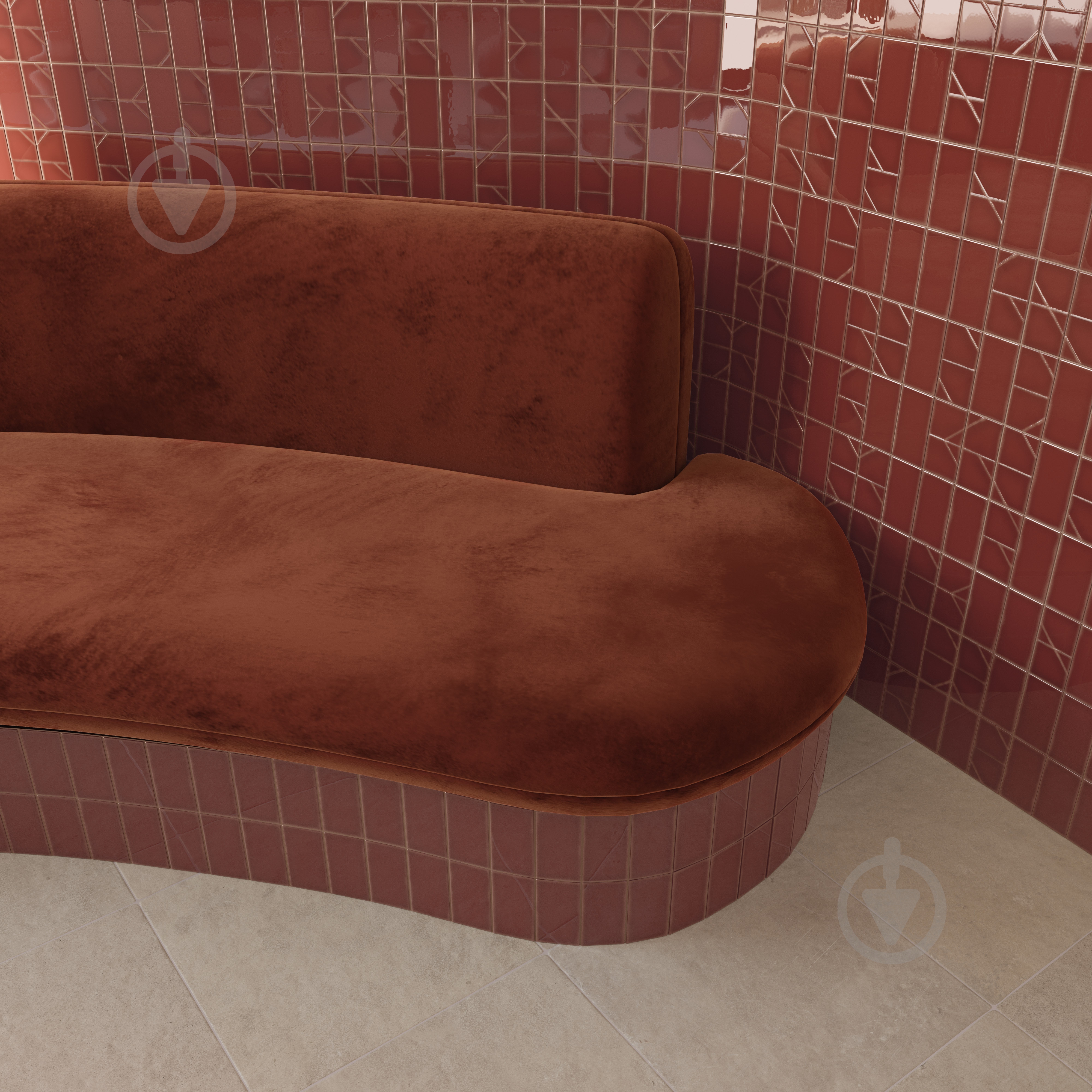 Плитка WOW TILES S.L. Origami bordo 6.2 смx12.5 см - фото 11